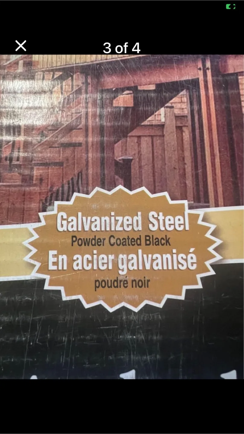 11 Pack Black Galvanized Steel Arched Balusters 40" image indicator(2)