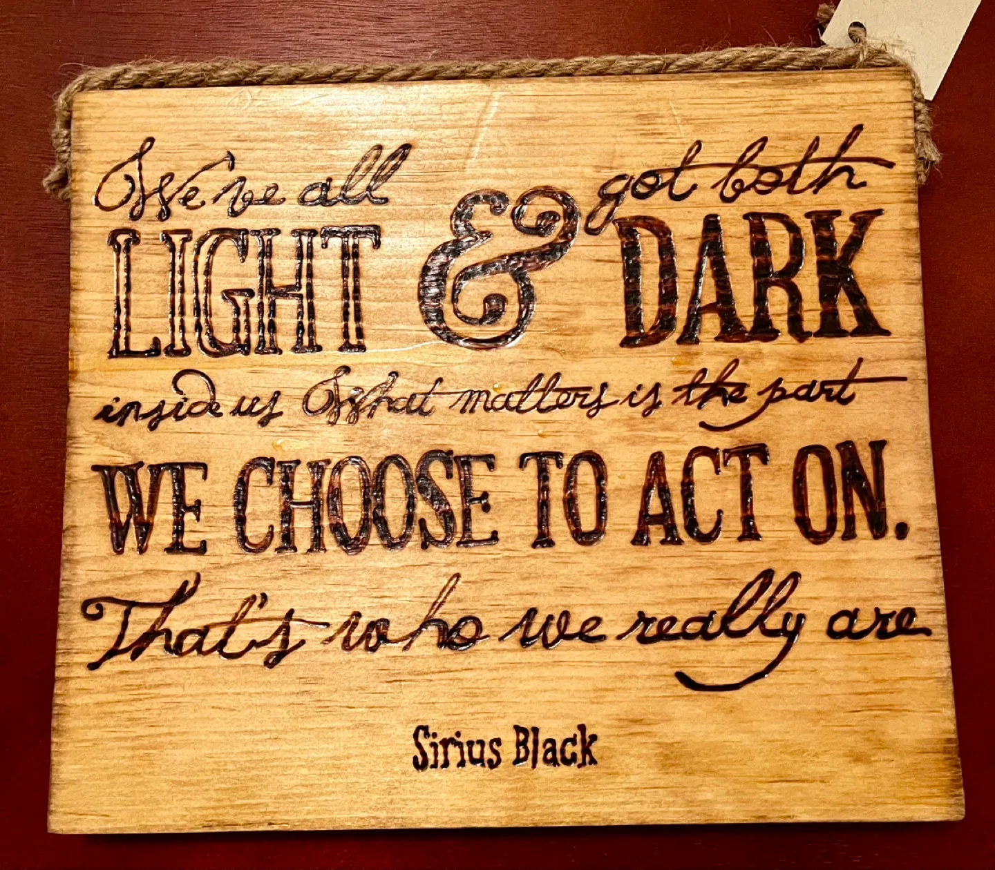 Sirius Black Quote Wood Burning thumbnail