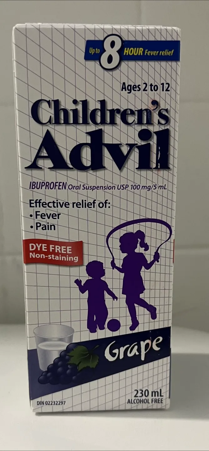 Children's Advil Grape Flavour Oral Suspension 230ml thumbnail