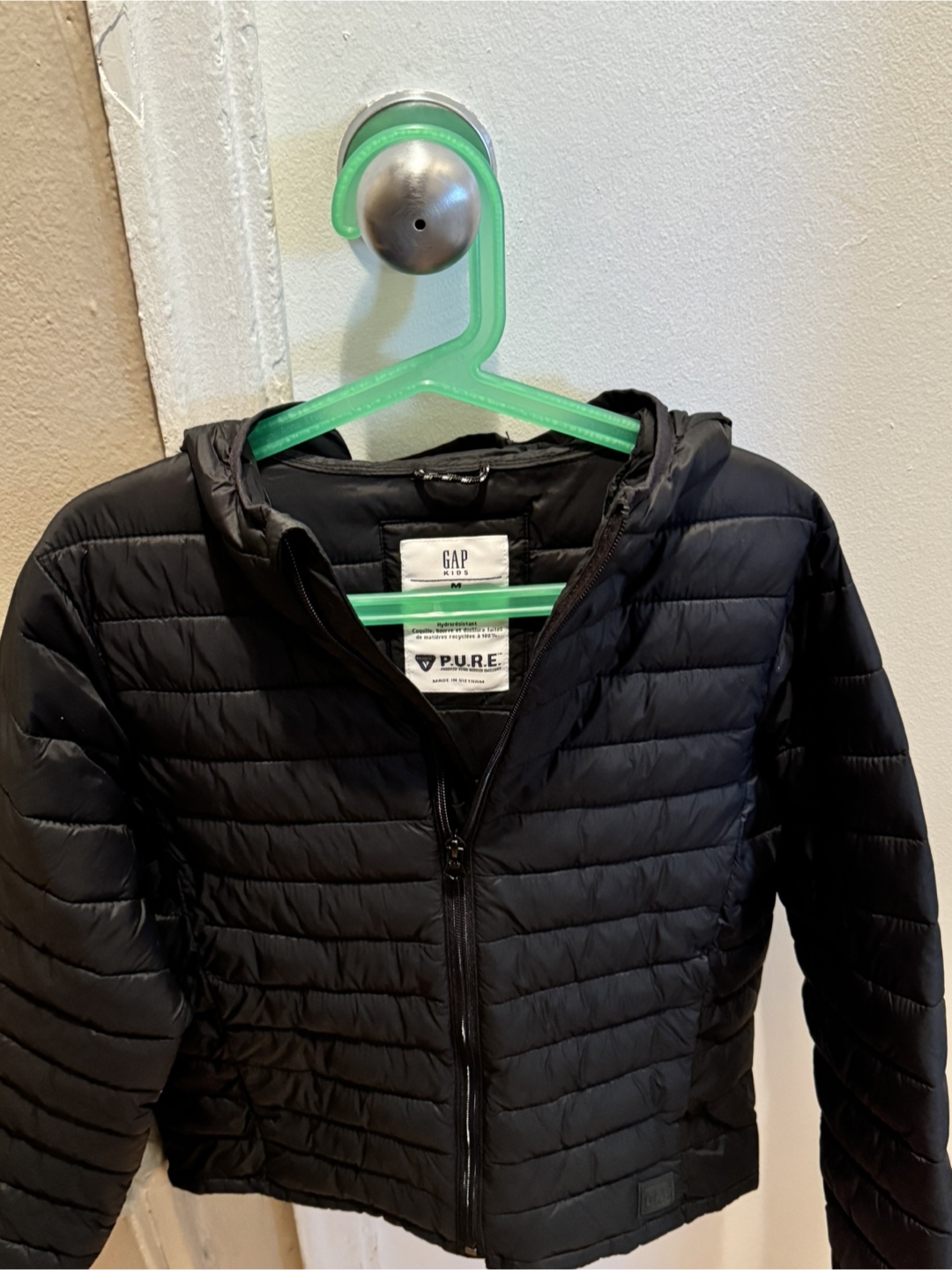GAP Kids Size M Black Puffer Jacket