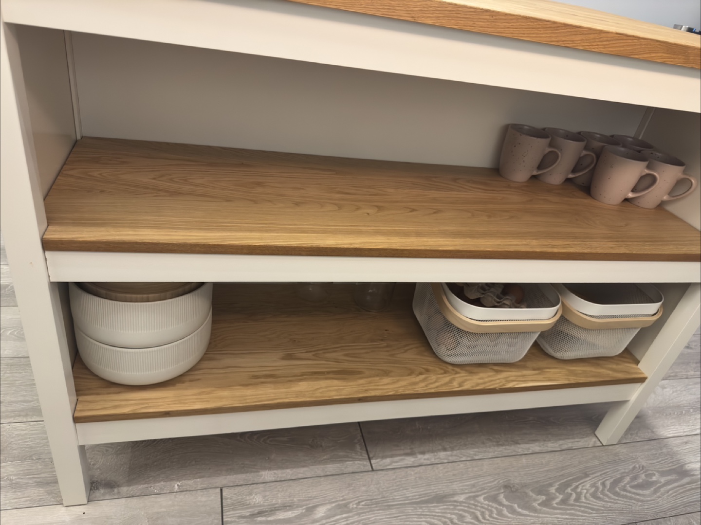 Kitchen Island with Oak Countertop