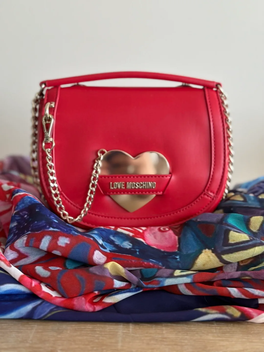 Love Moschino Red Heart Shaped Crossbody Bag thumbnail