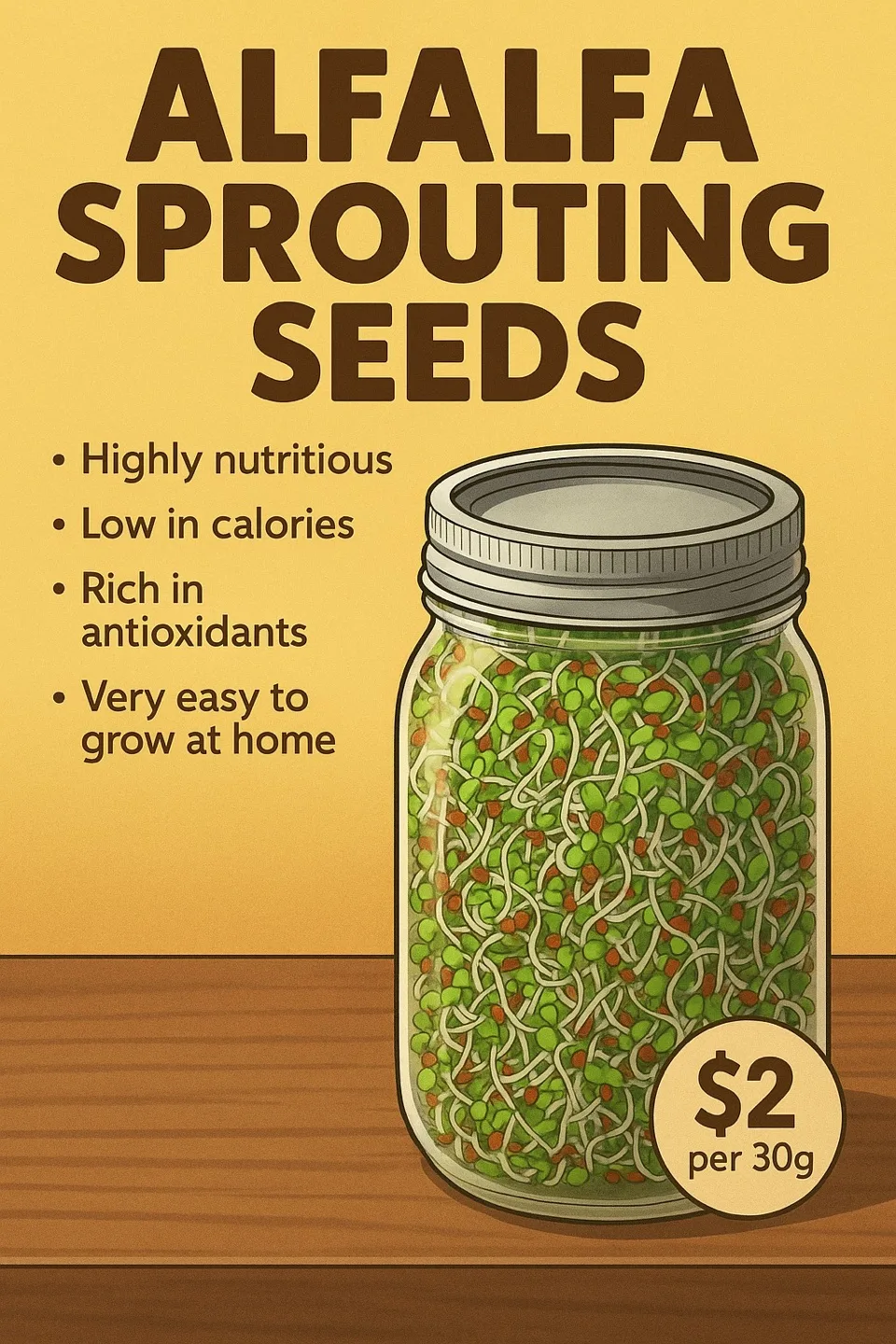 Alfalfa Sprouting Seeds - Grow Your Own! thumbnail