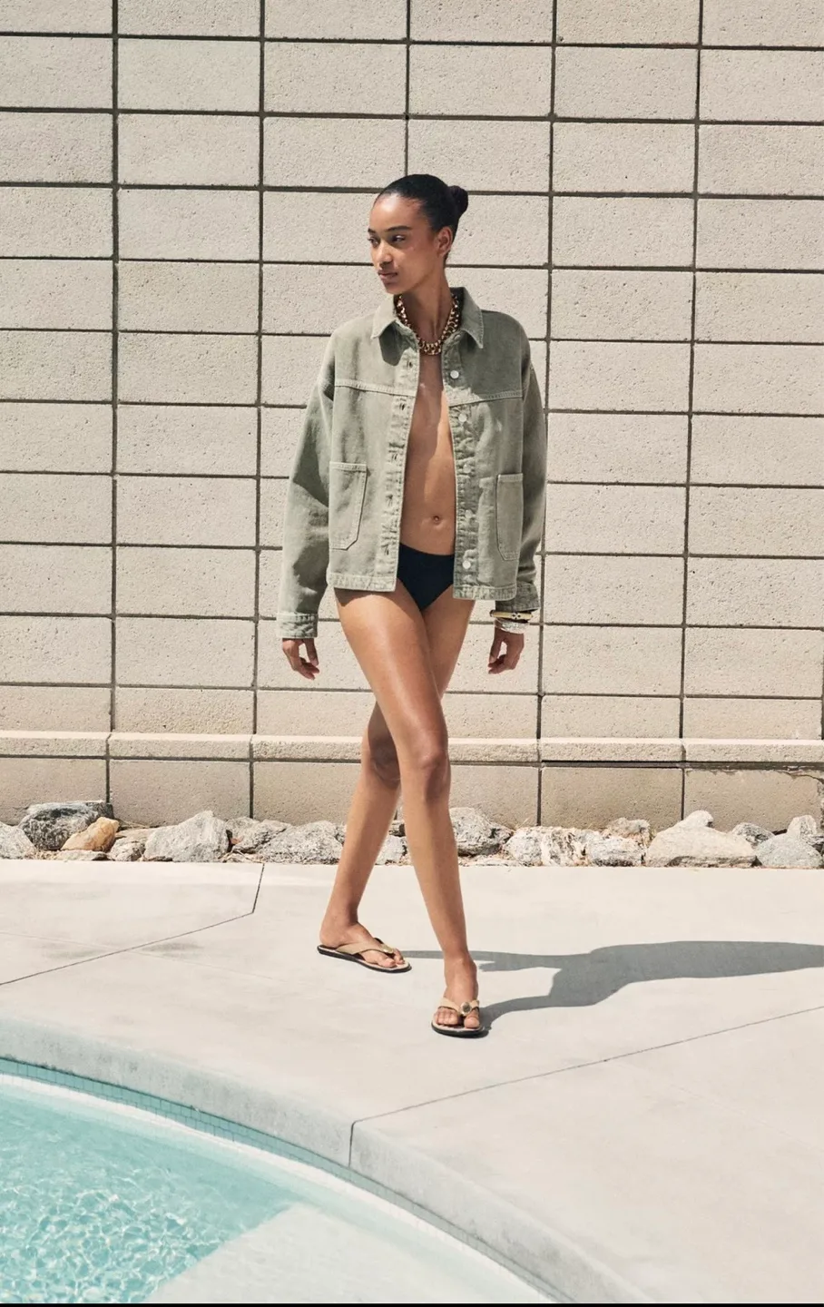 Zara - pocketed denim jacket image indicator(3)