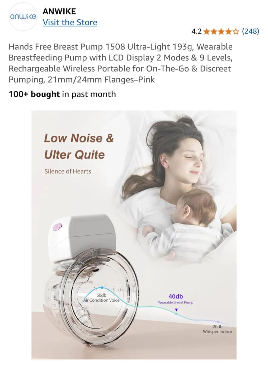 Anwike 1508 Ultra-Light Wearable Breast Pump image indicator(3)