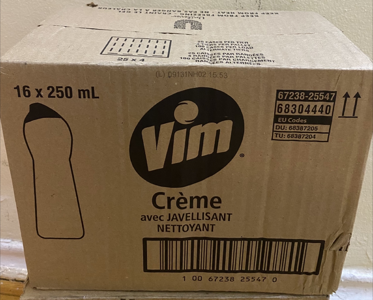 16 x 250ml Vim Crème Cleaner with Bleach