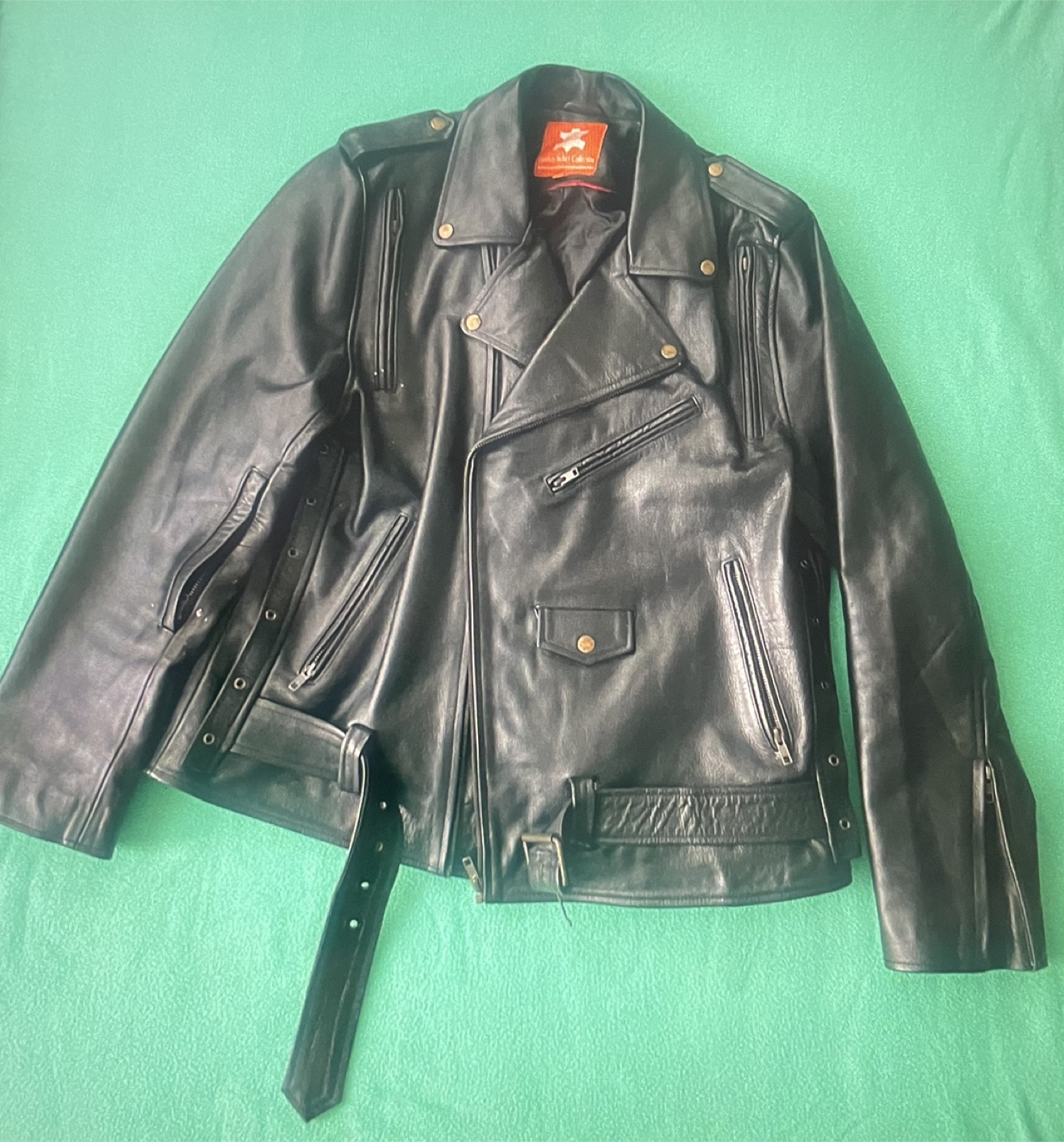 Men's Leather Black Leather Jacket Size M/L
