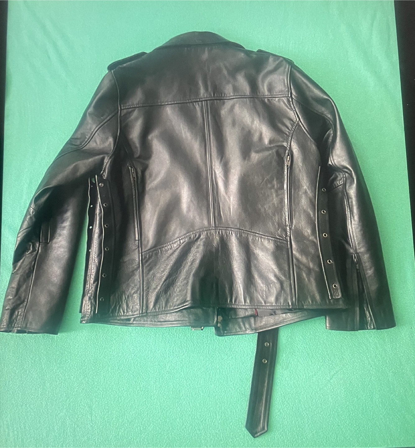 Men's Leather Black Leather Jacket Size M/L - photo 2