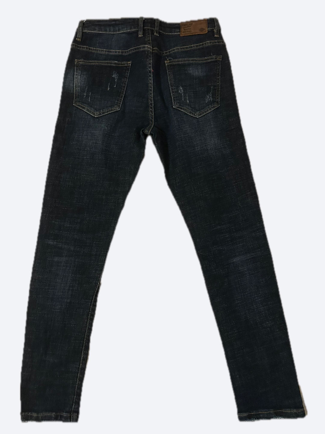 Men's Dark Wash Distressed Jeans - photo 2