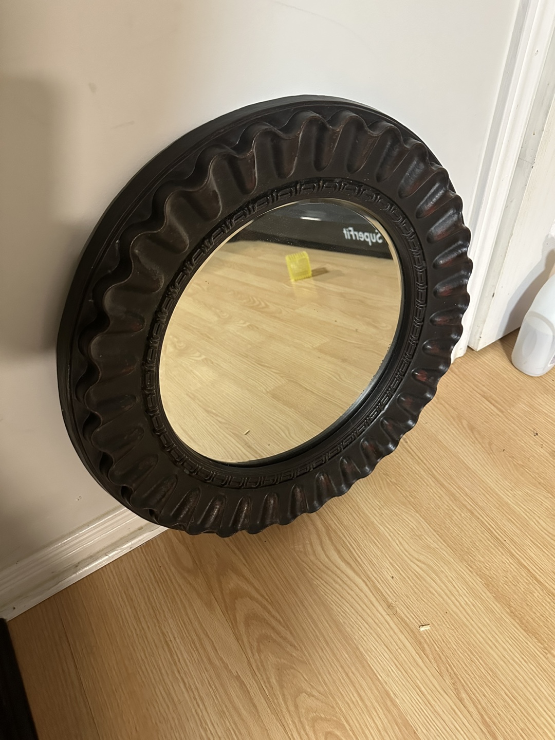 Dark Brown Ornate Wall Mirror - photo 2