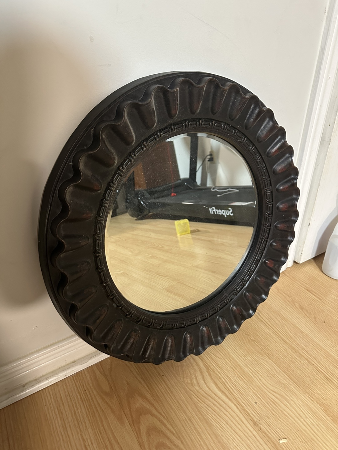 Dark Brown Ornate Wall Mirror