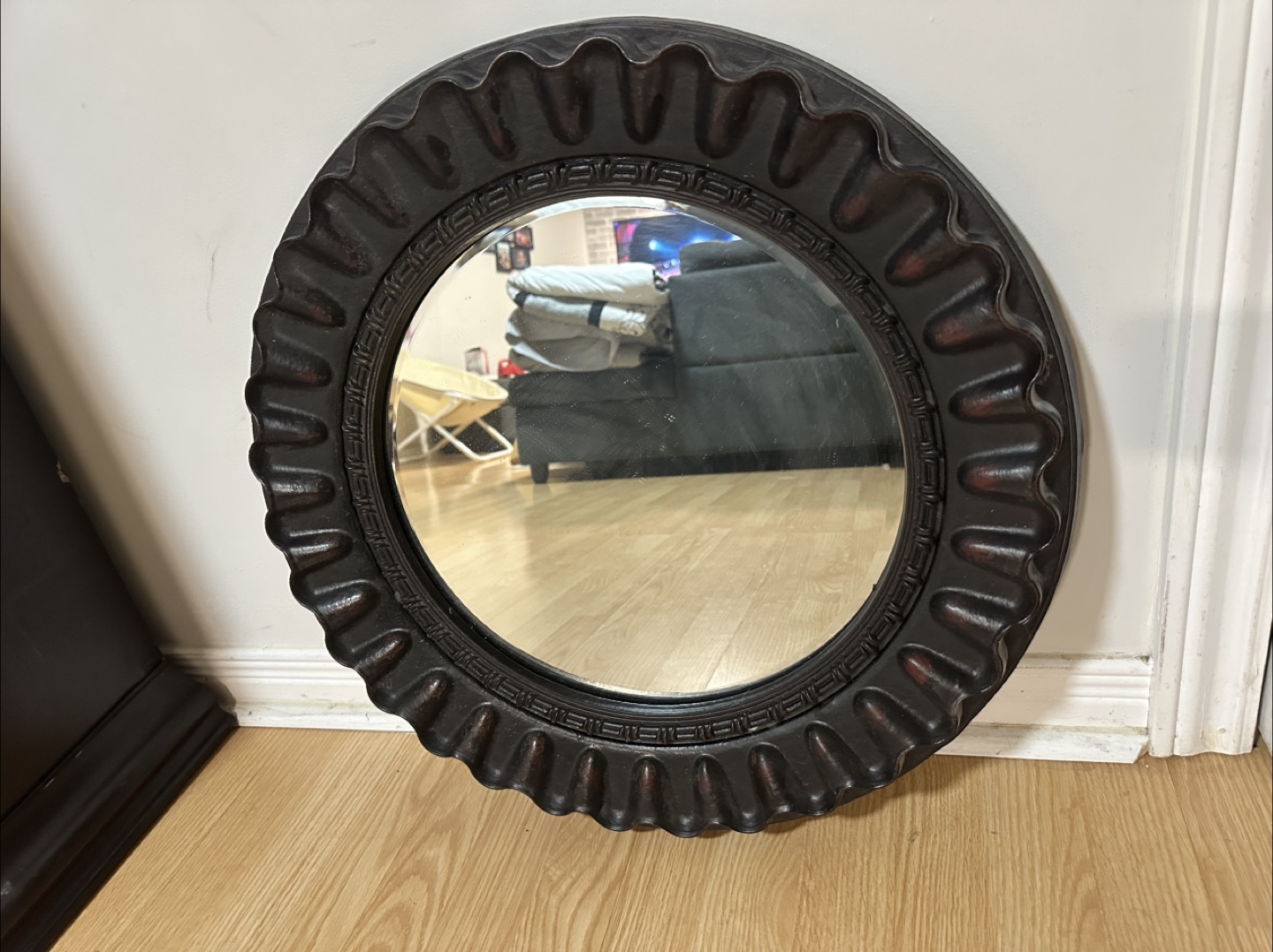 Dark Brown Ornate Wall Mirror - photo 4