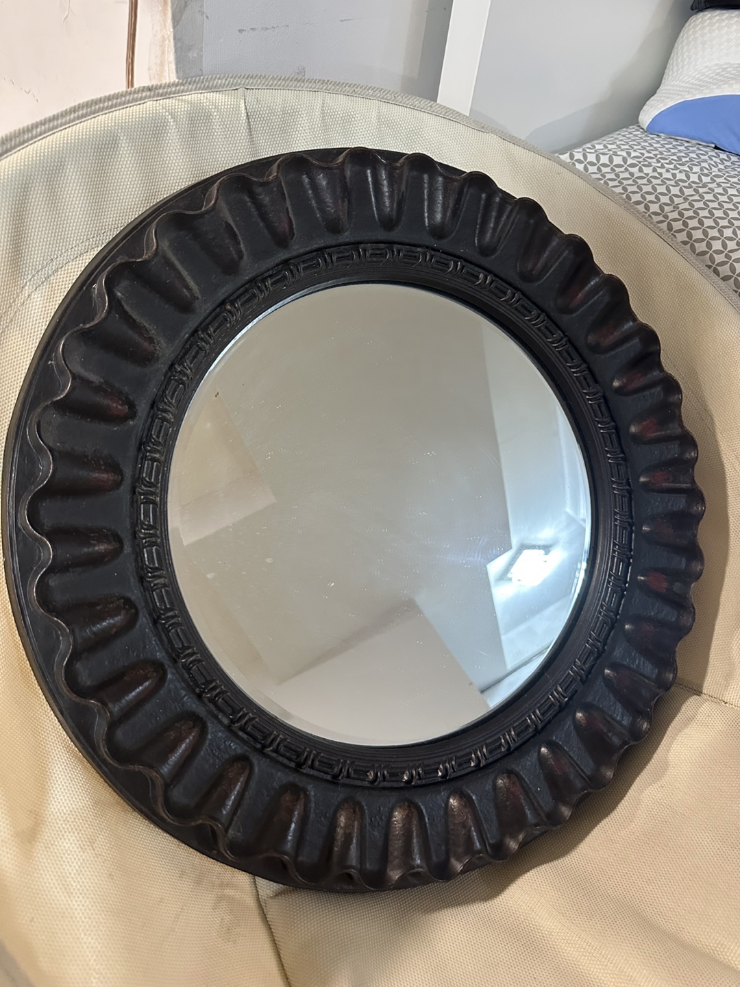 Dark Brown Ornate Wall Mirror - photo 3