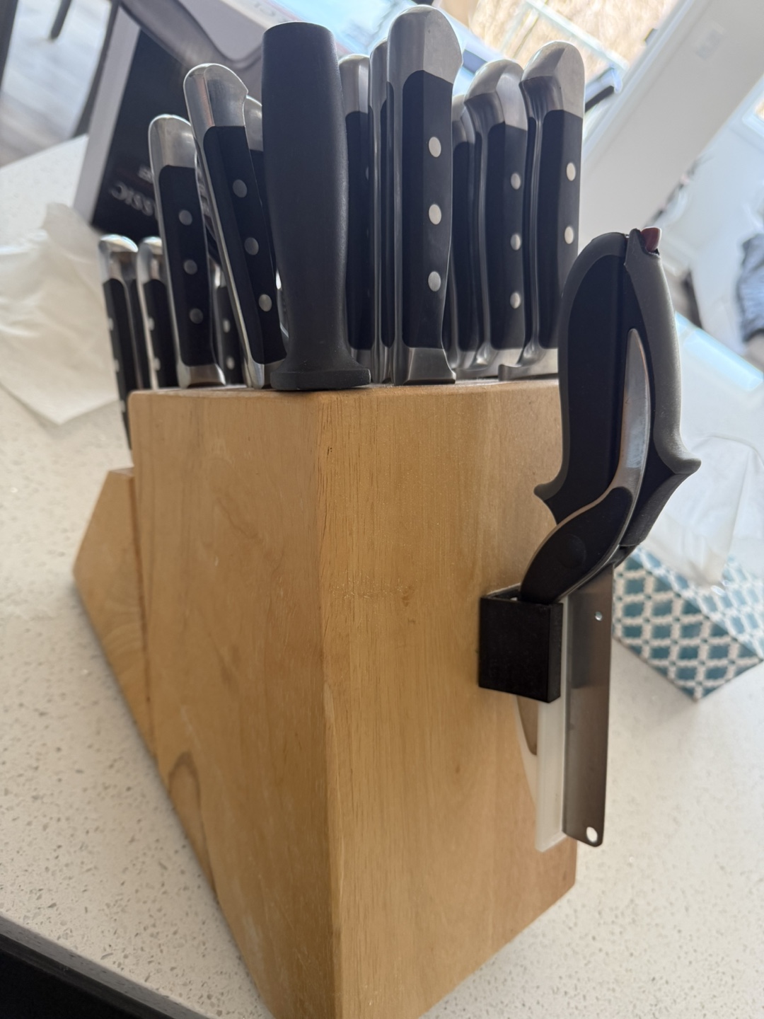 Lemon & Linen Knife Block Set - photo 3