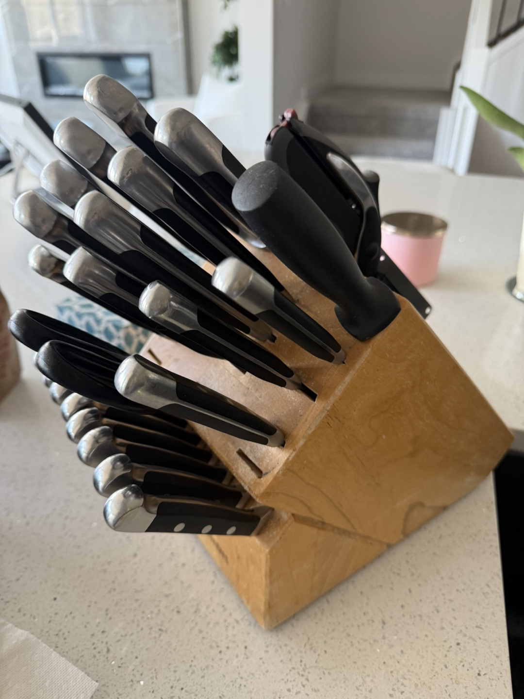 Lemon & Linen Knife Block Set - photo 2