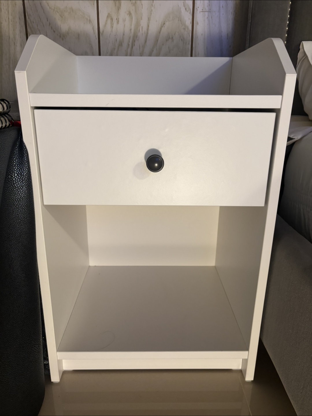 White HAUGA Nightstand from IKEA