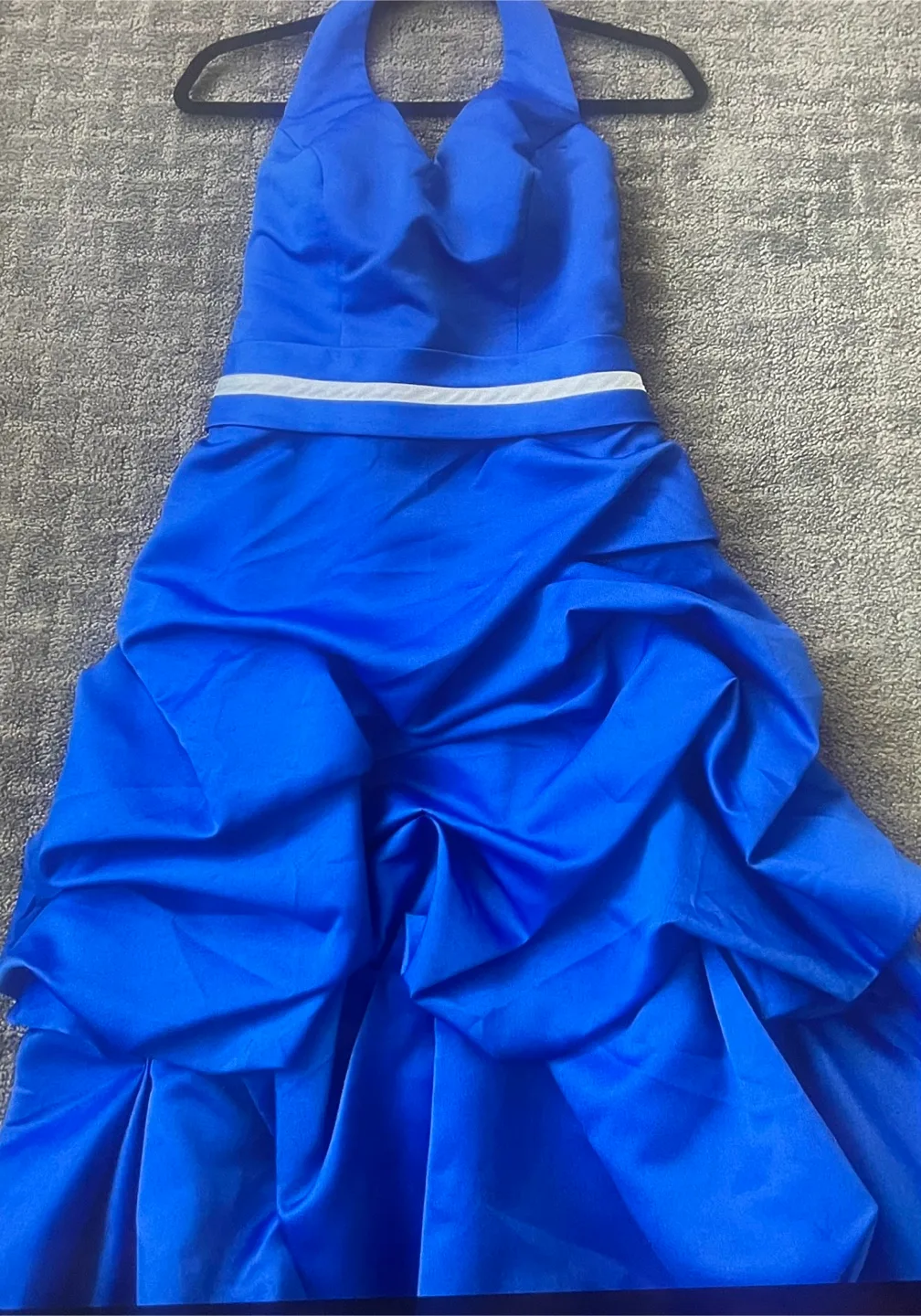 Royal Blue Halter  Dress thumbnail