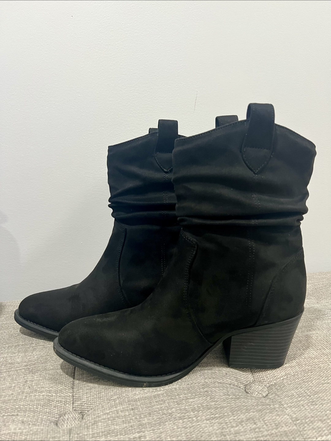 Ardene Mid-Calf Ruched Cowboy Boots
