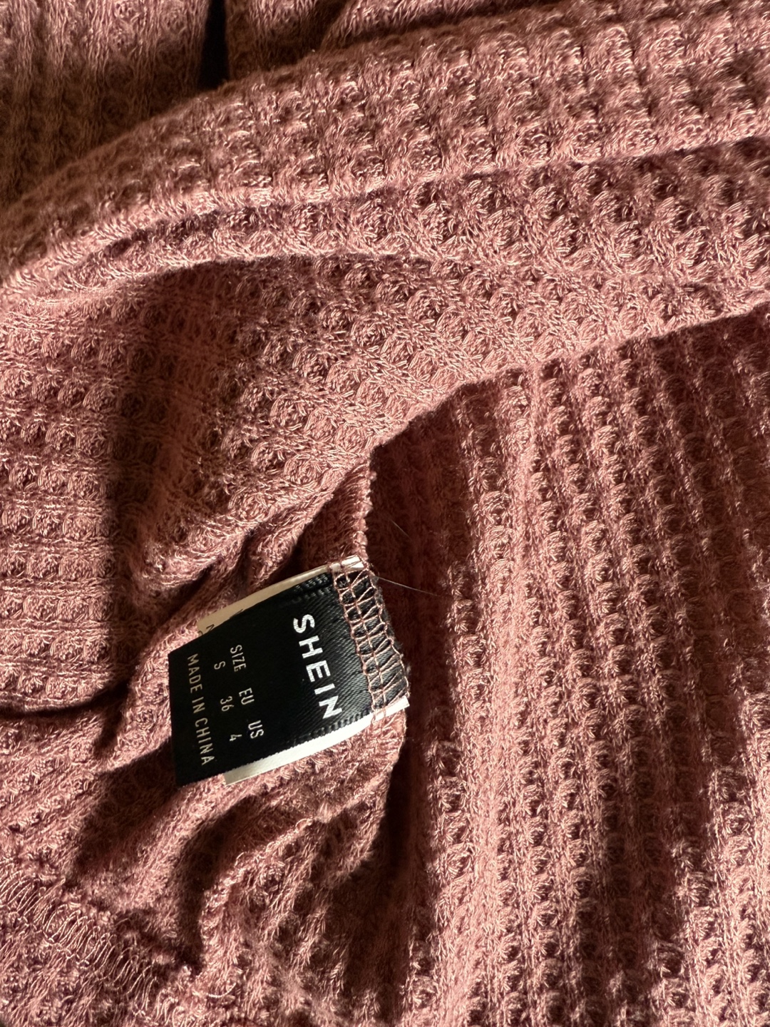Dusty Rose Waffle Knit Long Sleeve - photo 2