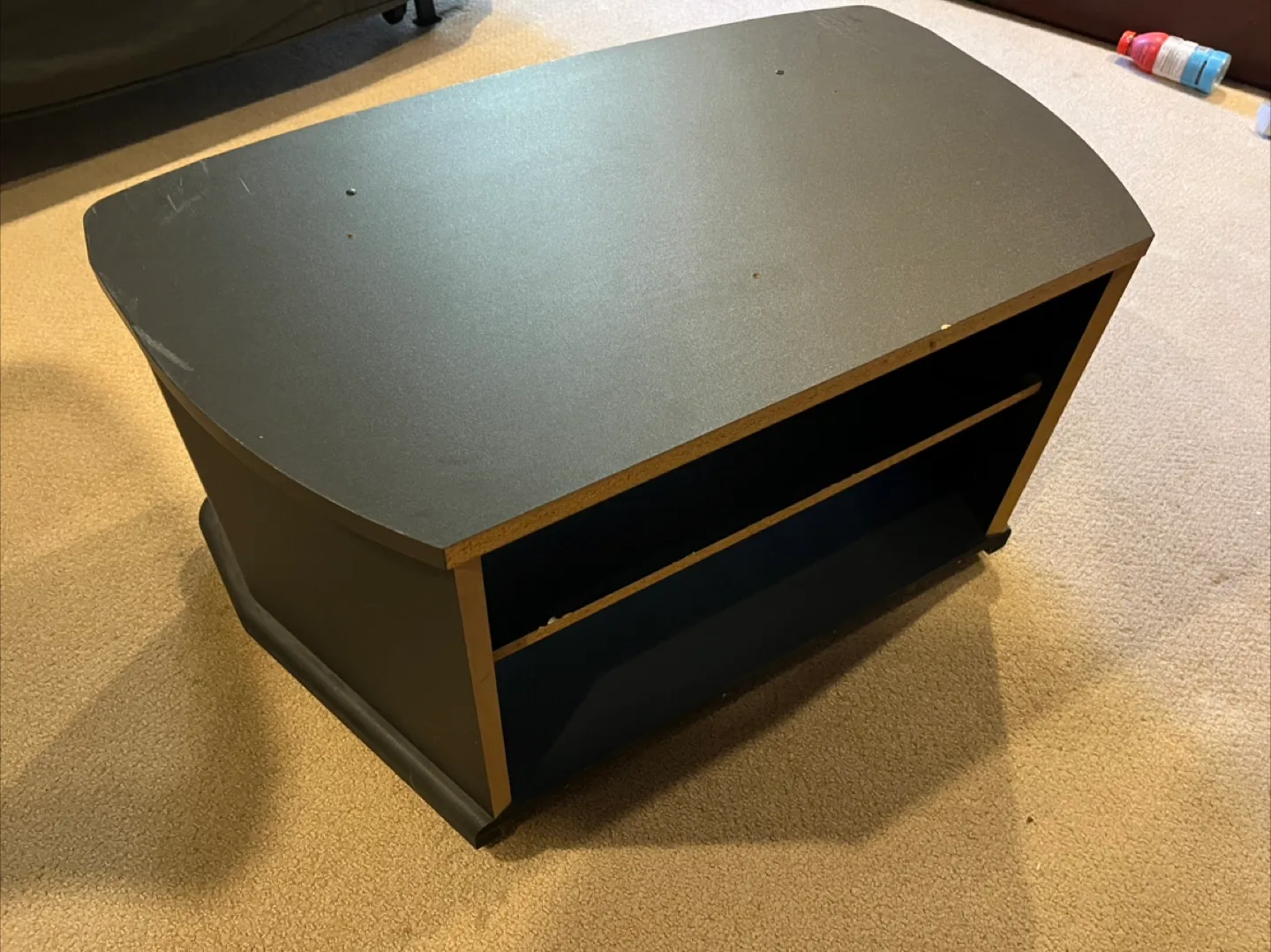 Black TV Stand with Glass Doors image indicator(4)