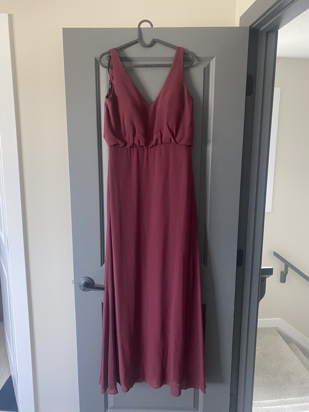 Burgundy Levkoff bridesmaid Dress Size 8