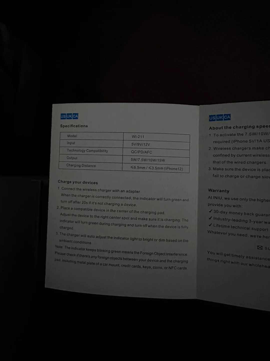 INIU Wireless Charger Stand BNIB image indicator(4)