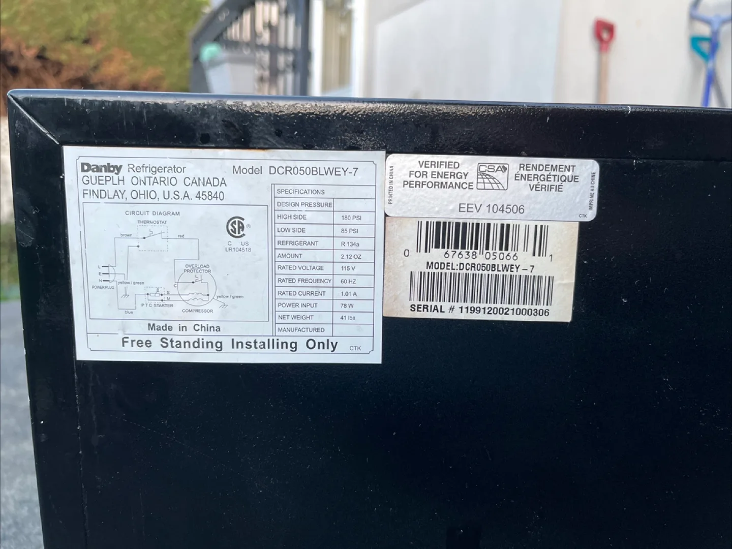 Danby Designer 4.6 cu. ft. Compact Refrigerator - Black image indicator(3)