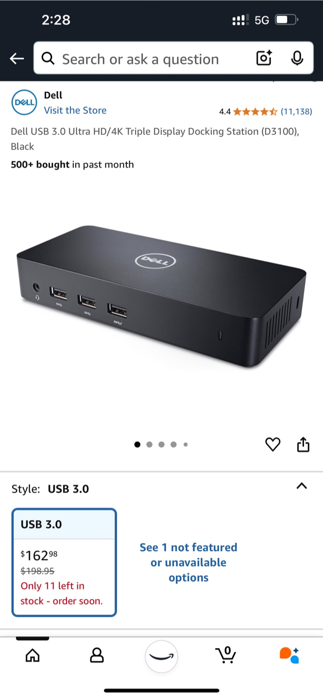 Dell USB 3.0 Ultra HD/4K Triple Display Docking Station (D3100) - photo 4