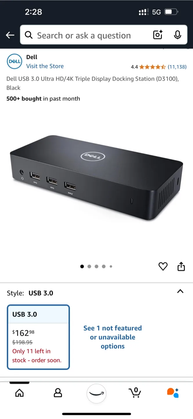 Dell USB 3.0 Ultra HD/4K Triple Display Docking Station (D3100) image indicator(4)