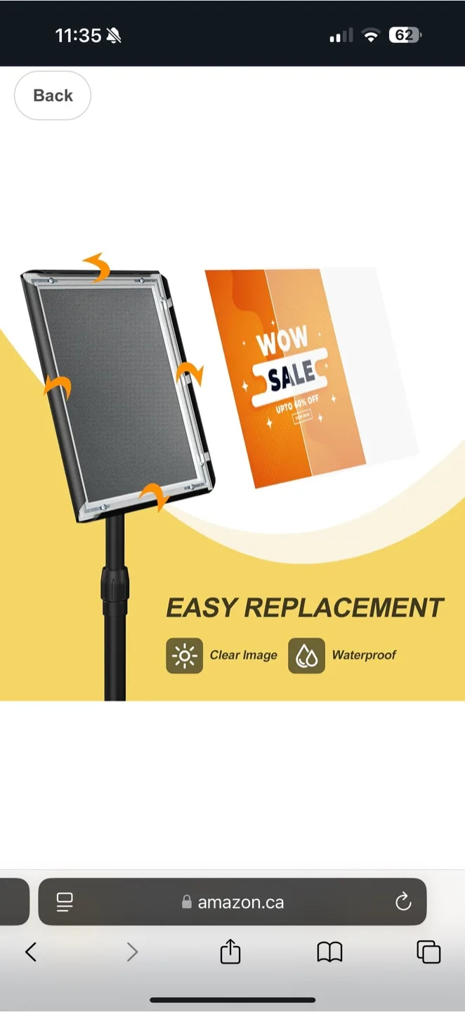 Adjustable Floor Standing Sign Holder Stand image indicator(3)