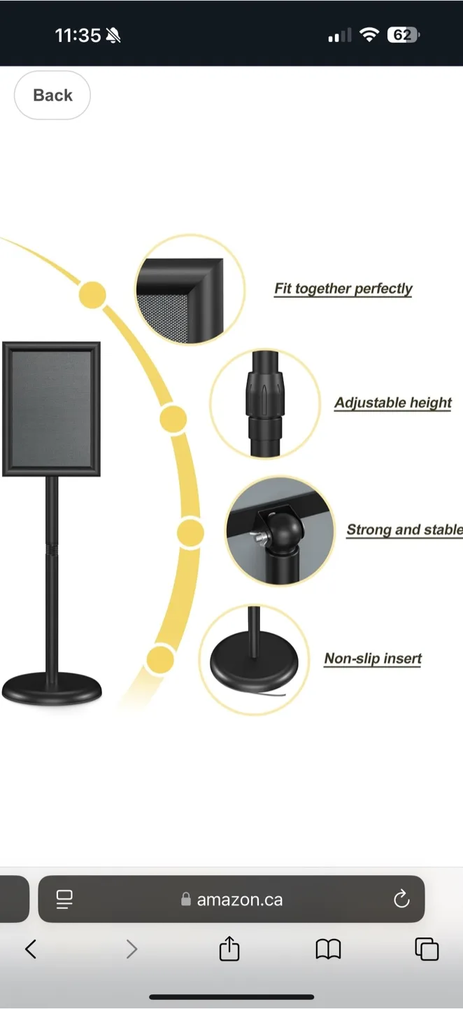 Adjustable Floor Standing Sign Holder Stand image indicator(4)