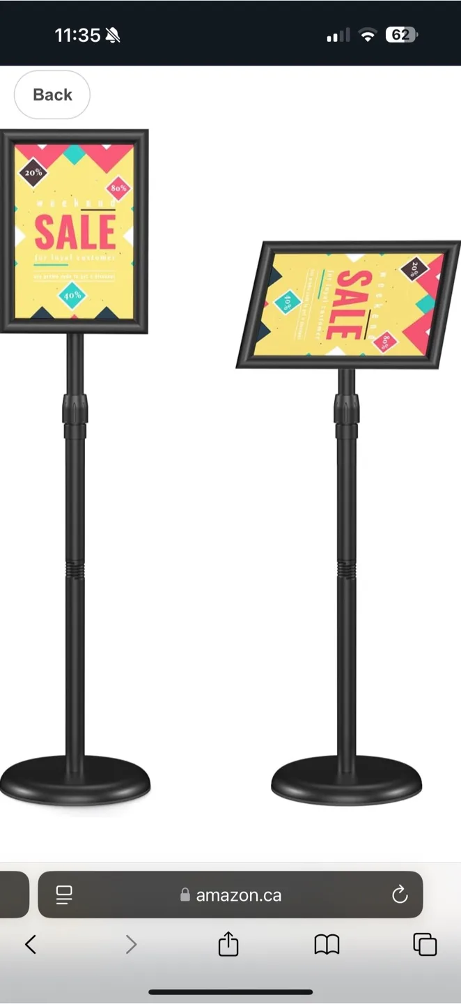 Adjustable Floor Standing Sign Holder Stand image indicator(2)