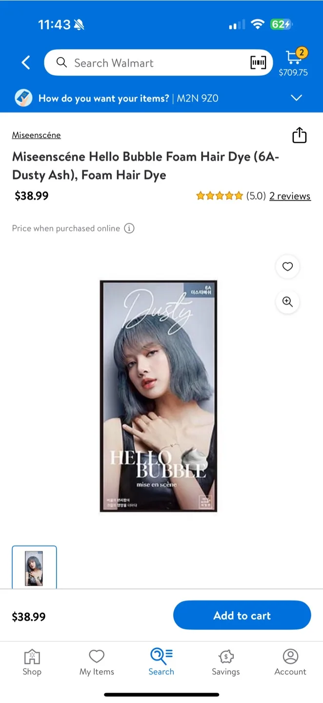 Mise en scène Hello Bubble Foam Hair Dye (6A - Dusty Ash) image indicator(3)