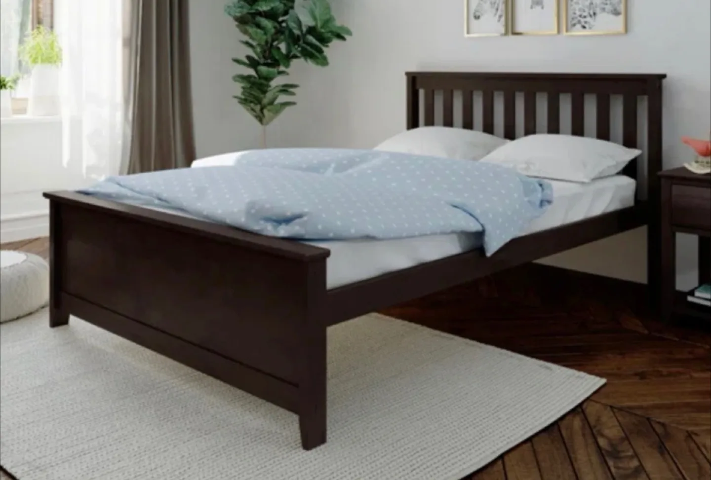 Full-Size Wooden Bed Frame image indicator(4)