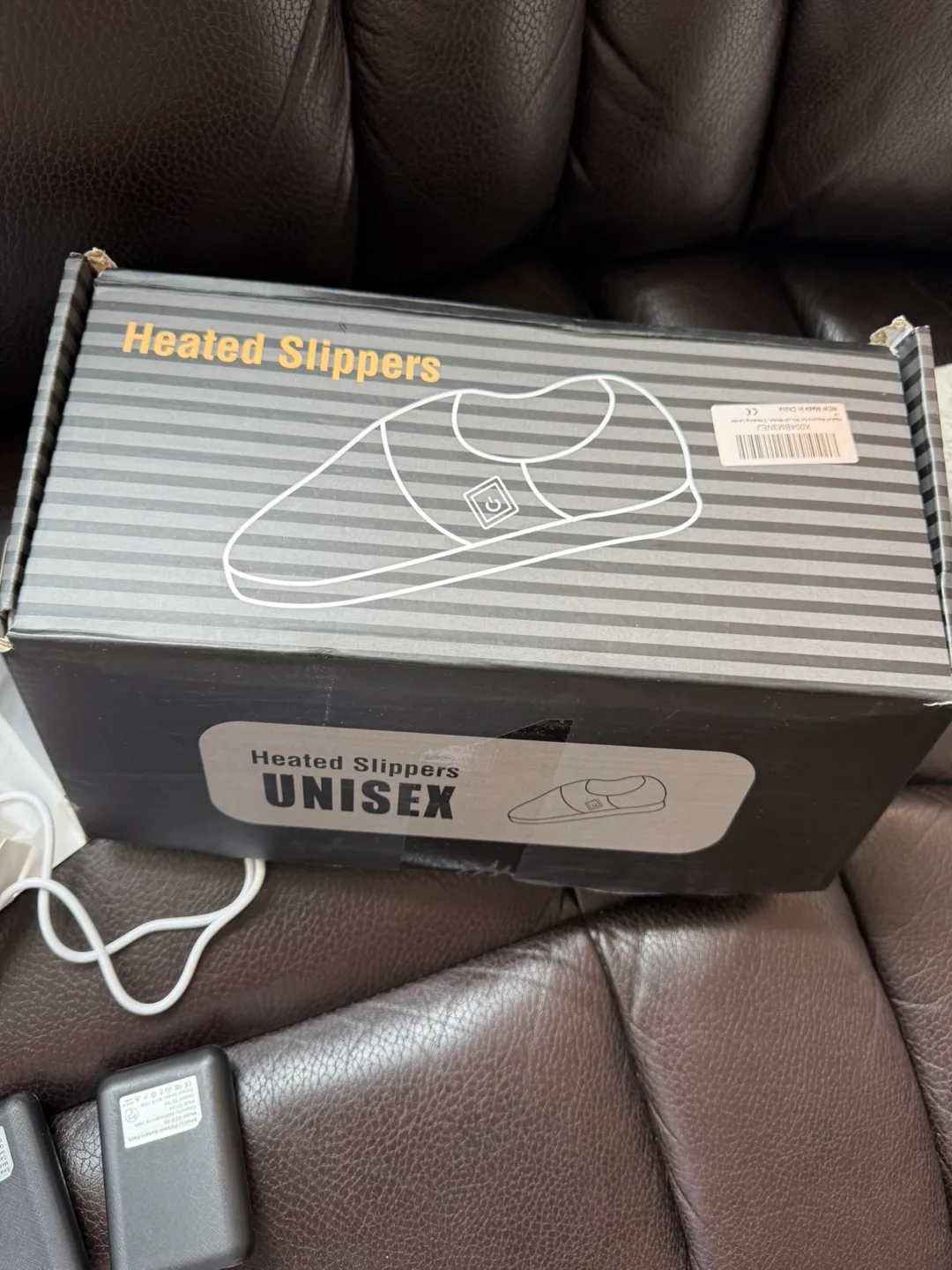 USB Rechargeable unisex Heated Slippers💚 image indicator(4)