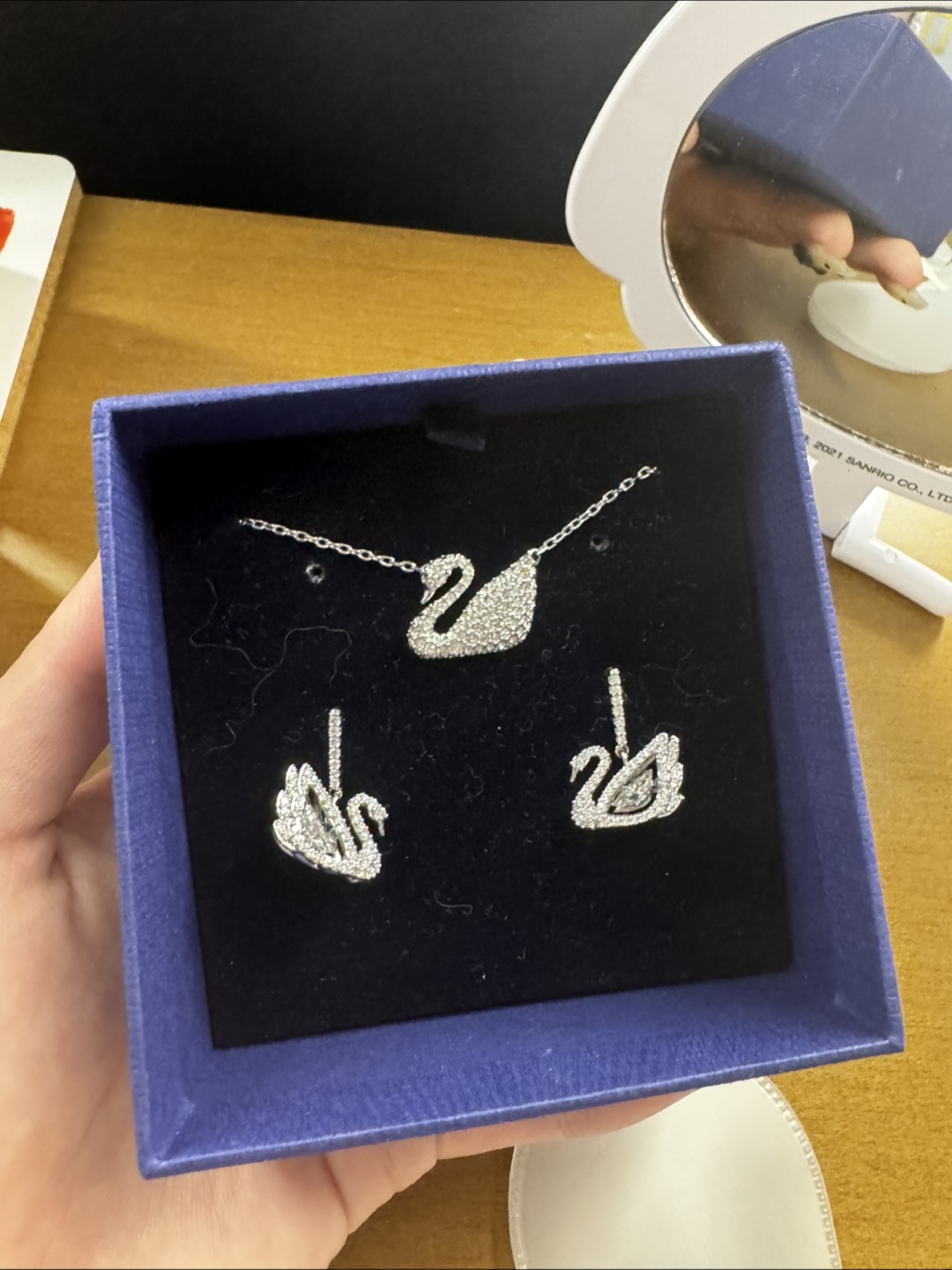 Swarovski Swan Necklace and Earrings Set - photo 2