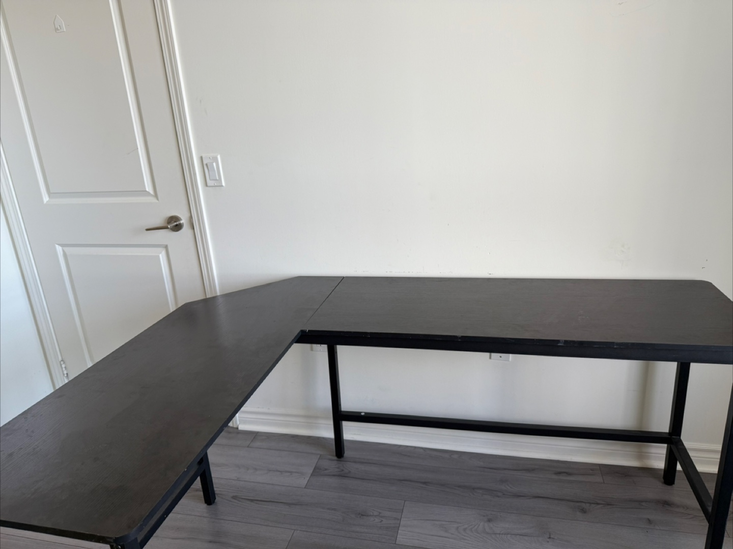 L-Shaped Computer Desk - Black - photo 5