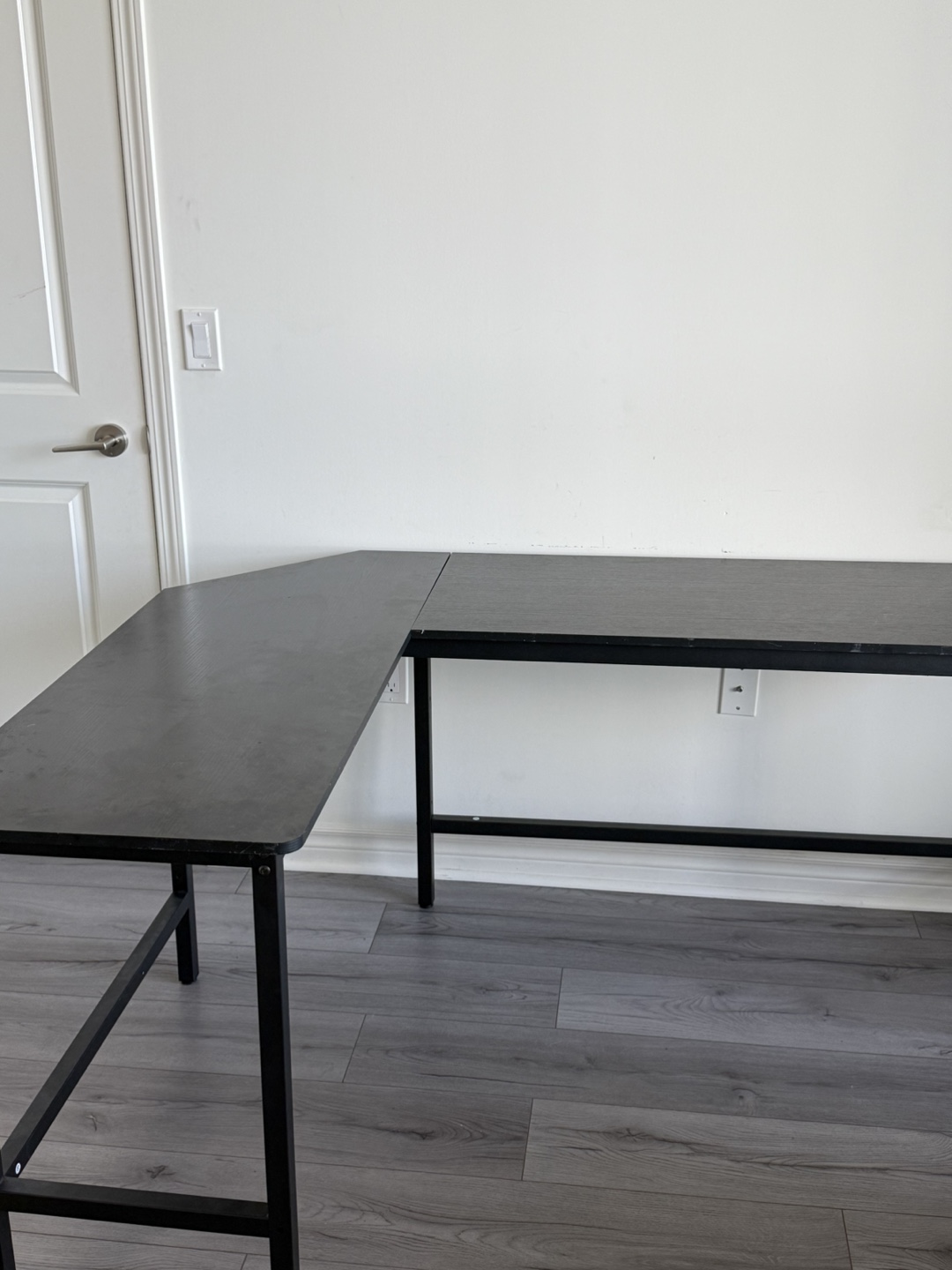 L-Shaped Computer Desk - Black - photo 2
