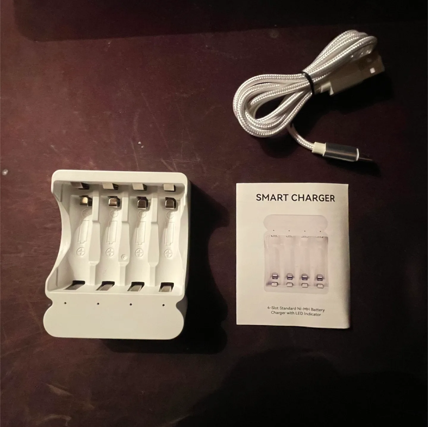 USB Battery Charger (4 Slot) -AA/AAA Batteries + USB-C Cable image indicator(7)