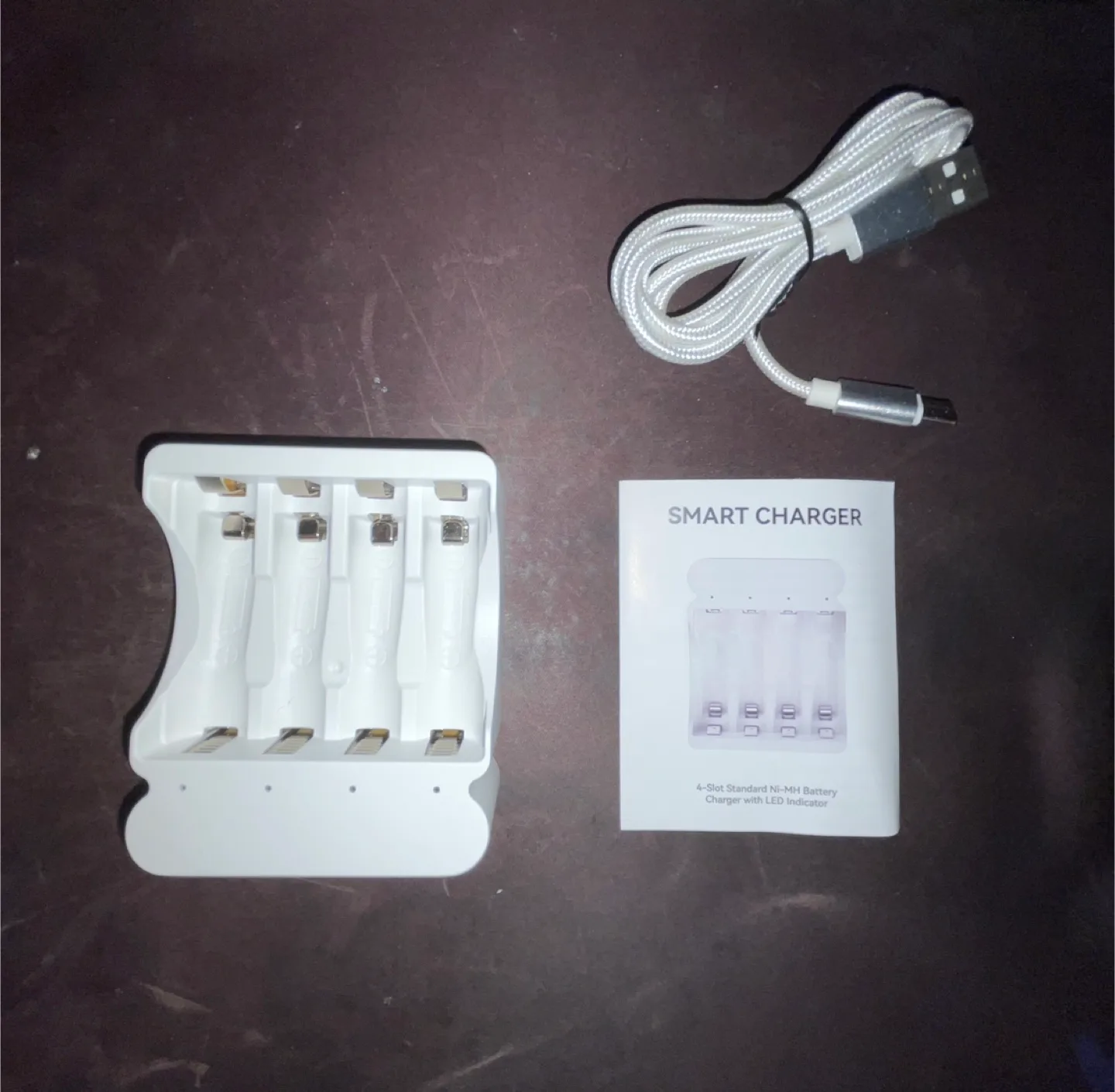 USB Battery Charger (4 Slot) -AA/AAA Batteries + USB-C Cable image indicator(6)