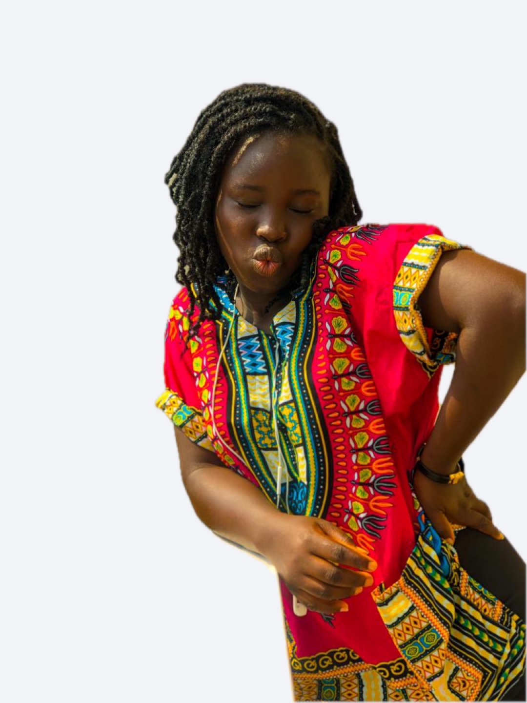 Vibrant African Print Dashiki Top