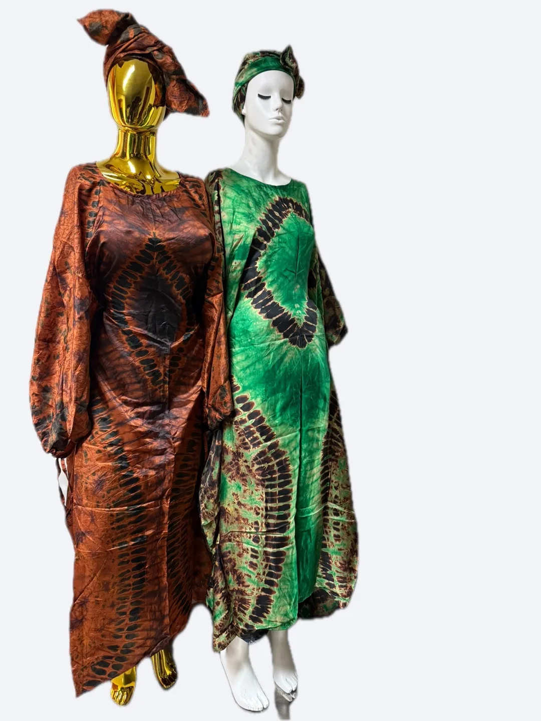 Tie-Dye Caftan Maxi Dress - Various Colors thumbnail