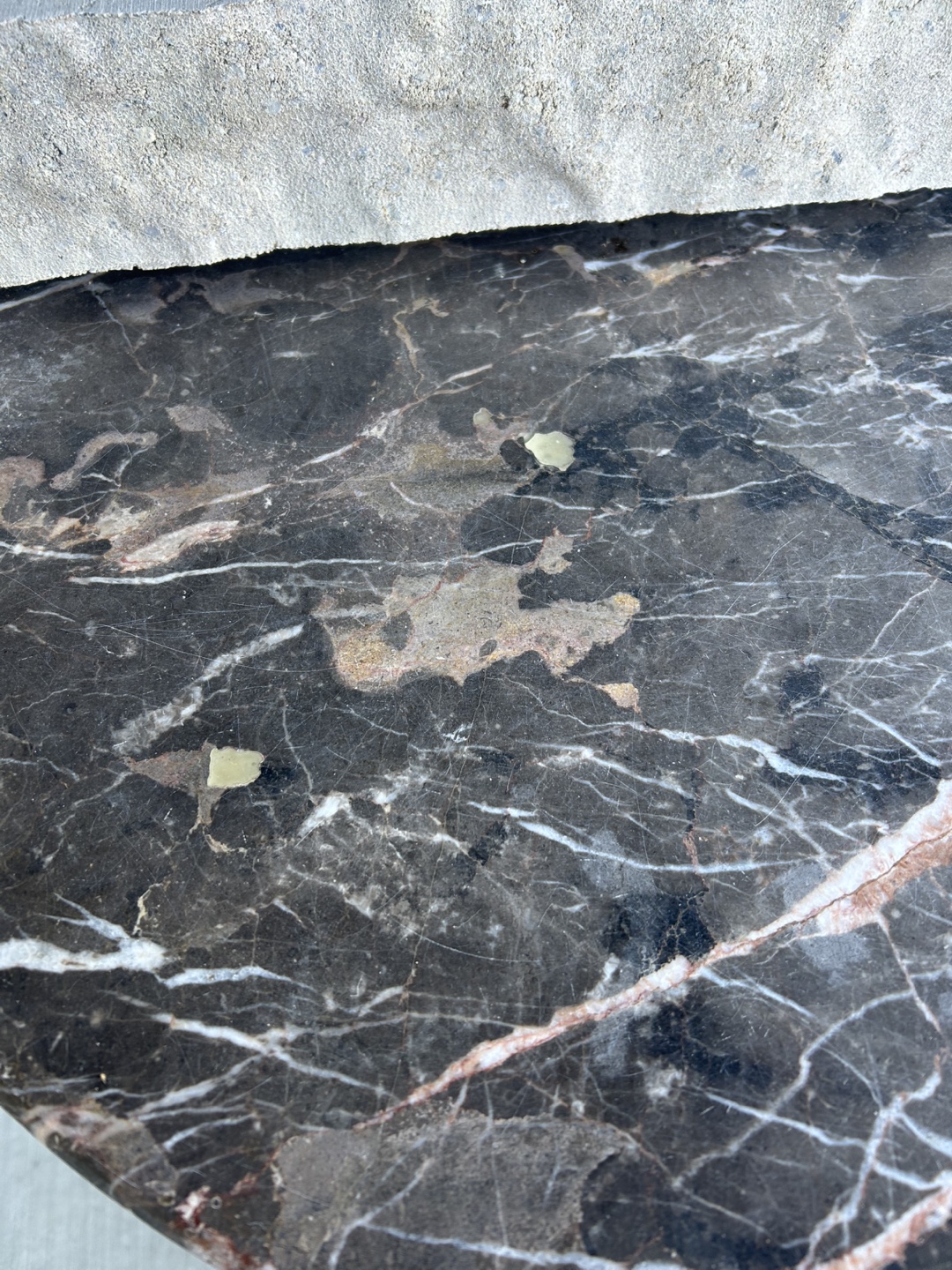 Marble Top Half-Moon Console Table - photo 3