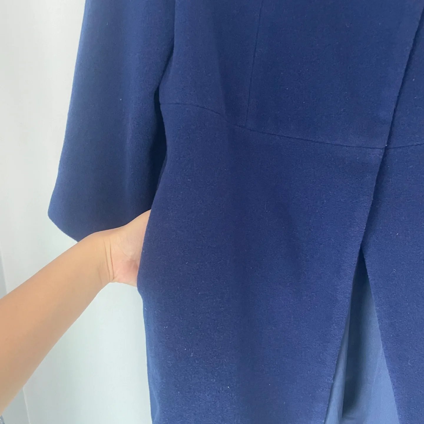 Mirror Fun Blue Wool Coat Size Medium image indicator(3)