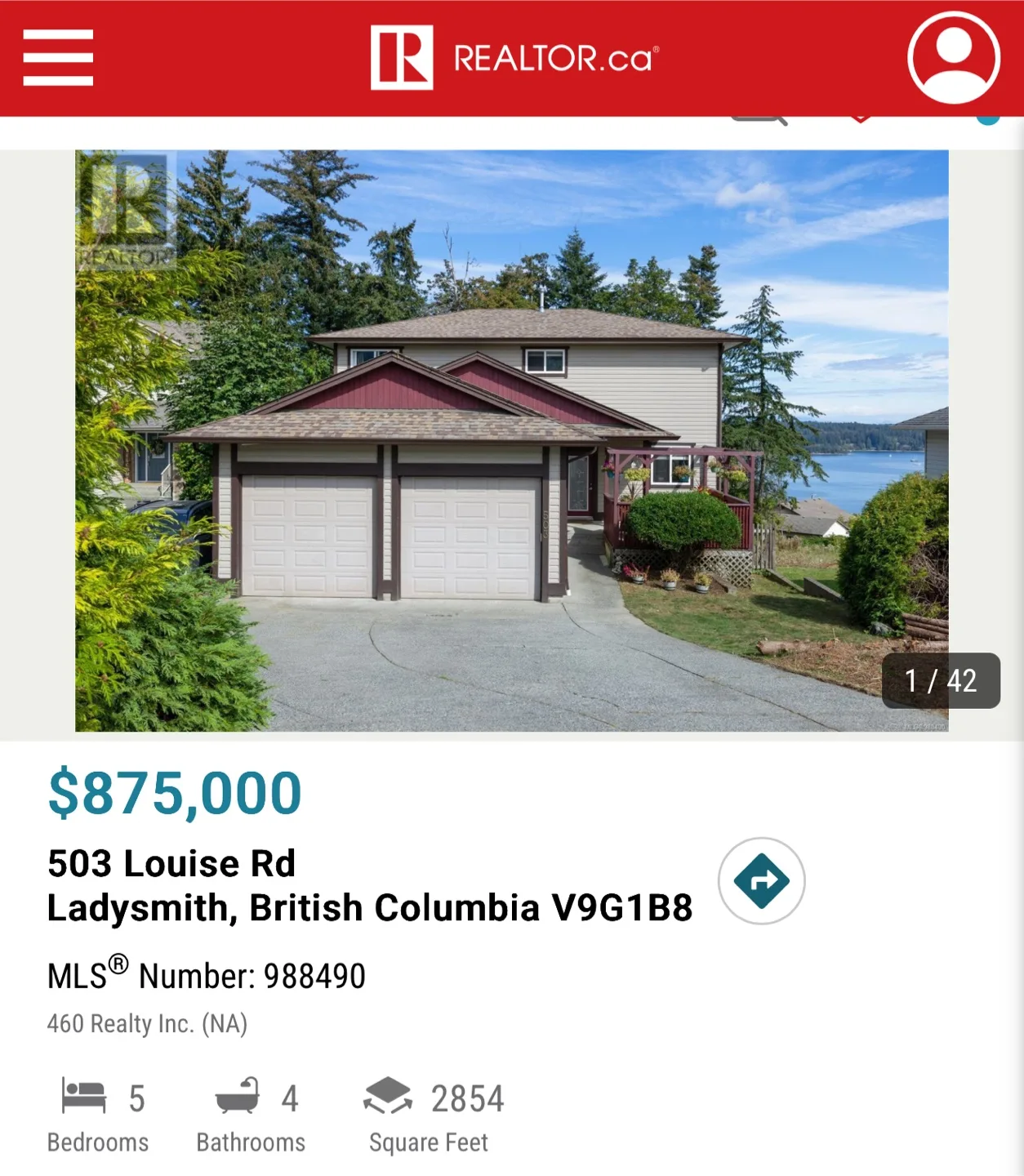 Ladysmith Waterfront Home - 5 Bed, 4 Bath thumbnail