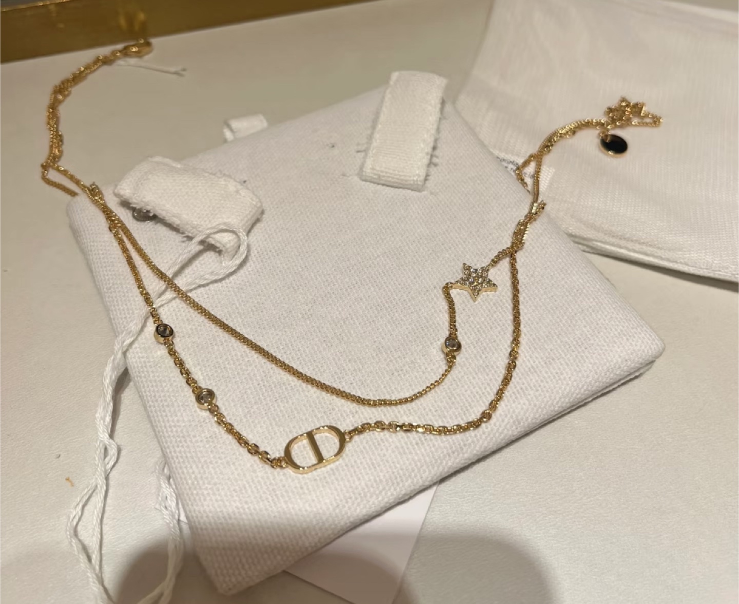 Dior Double Layered Gold Necklace