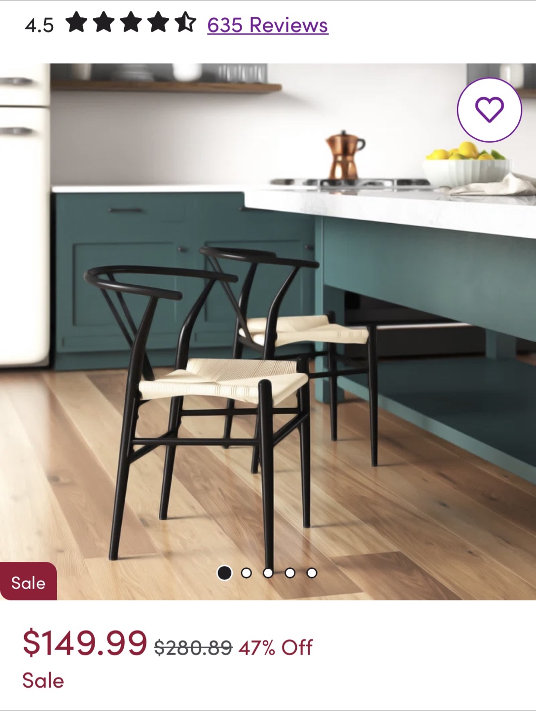 Black and Natural Woven Dining Chairs - photo 3