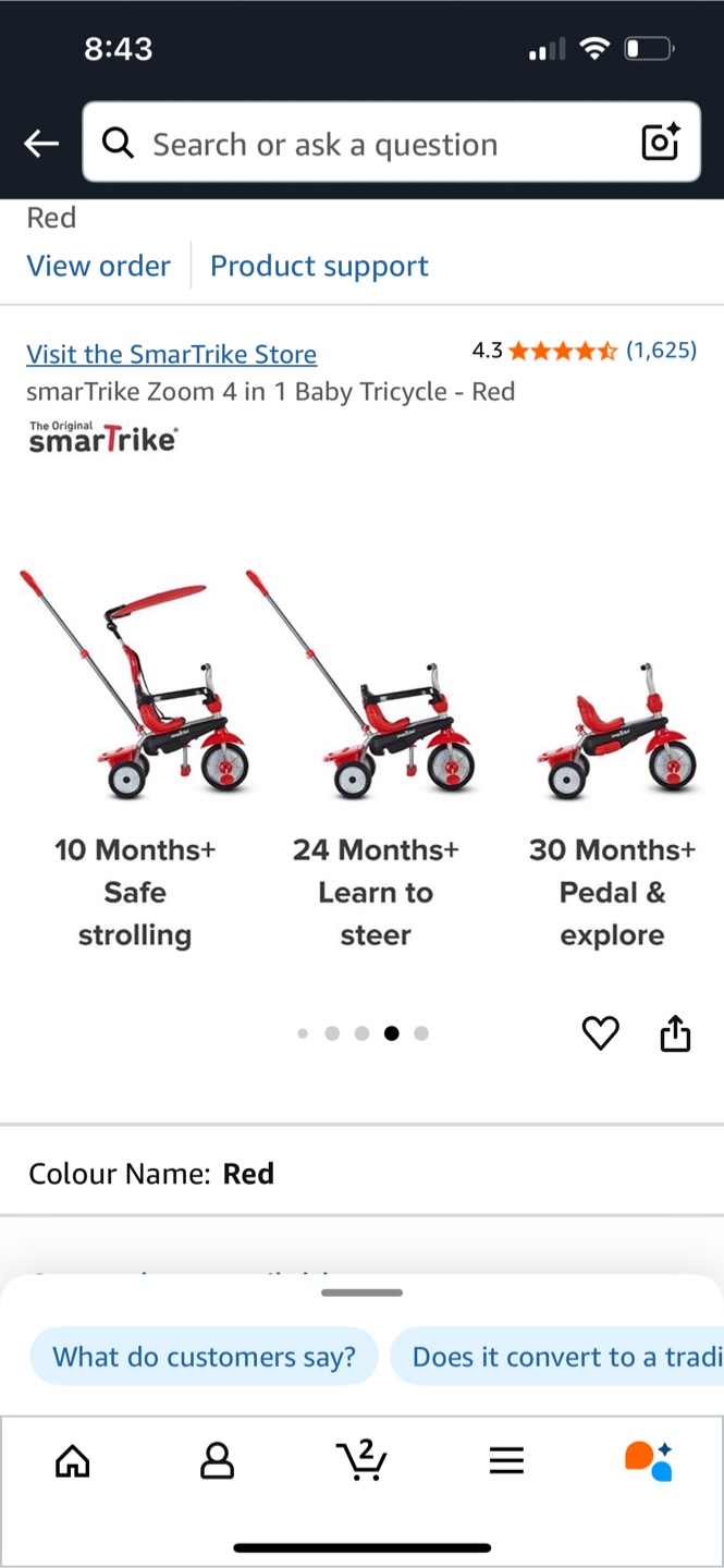 Smartrike Zoom 4-in-1 Tricycle - Red - photo 5