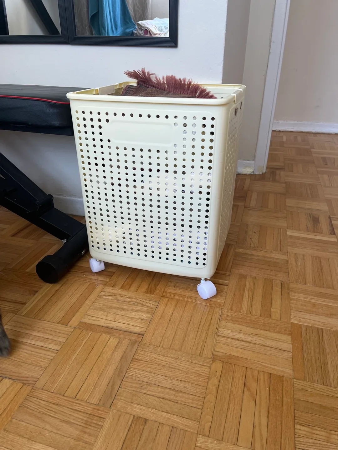 Rolling Storage Basket with Handles