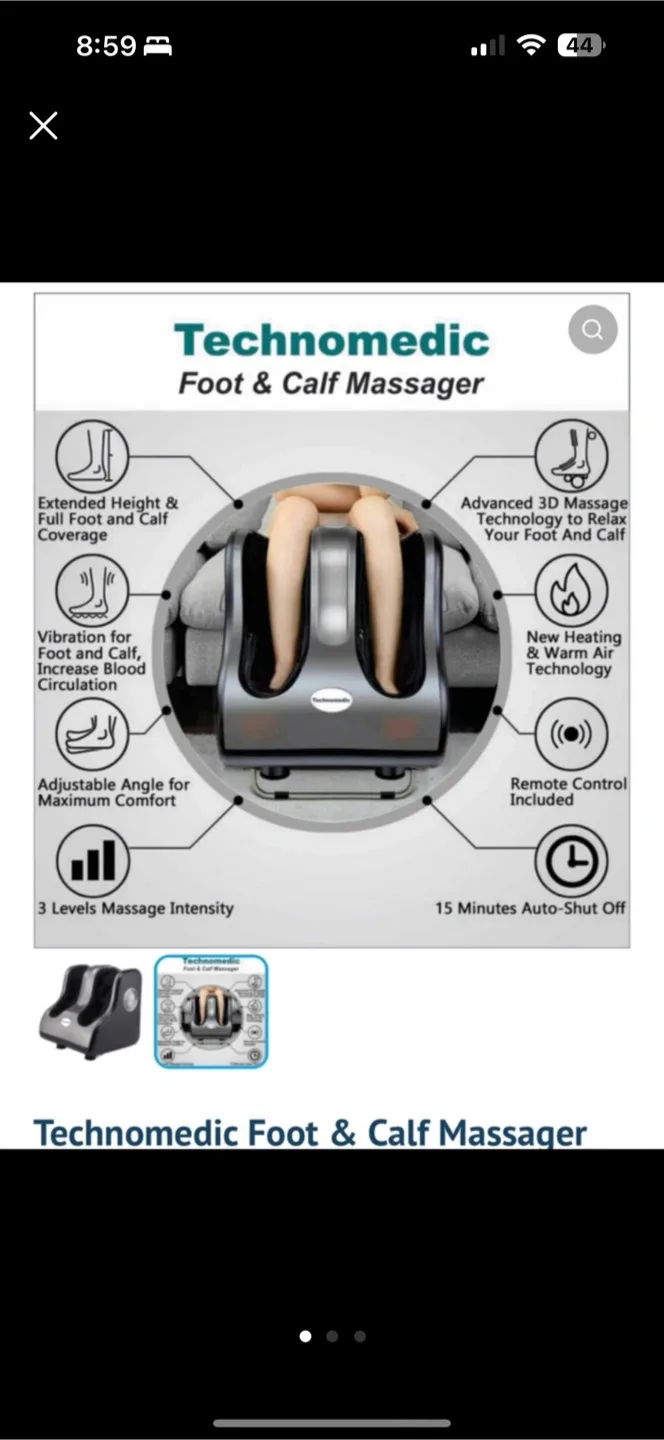 Technomedic Foot & Calf Massager - Gently Used thumbnail